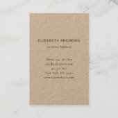 Hebamme, Storch schlicht-moderne Visitenkarte Visitekaartje (Achterkant)