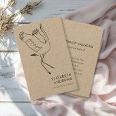 Hebamme, Storch schlicht-moderne Visitenkarte Visitekaartje