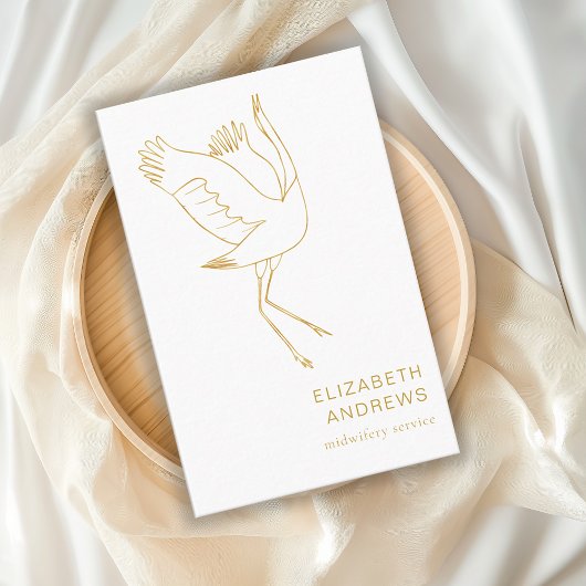 Hebamme, Storch schlicht-moderne Visitenkarte Visitekaartje