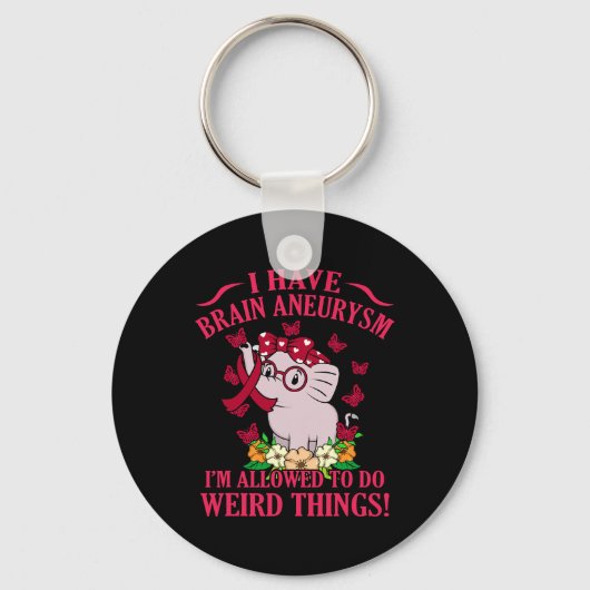 Hebben Brain Aneurysm Awareness Month Support Grap Sleutelhanger (Voorkant)