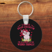 Hebben Brain Aneurysm Awareness Month Support Grap Sleutelhanger (Voorkant)