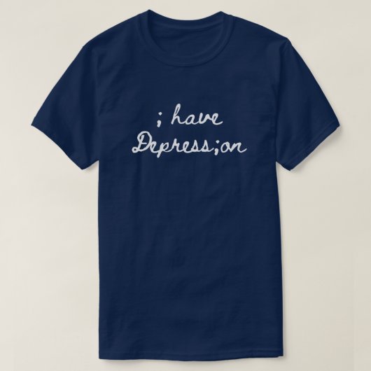 ; hebben Depression_QRcode T-shirt (Design voorkant)