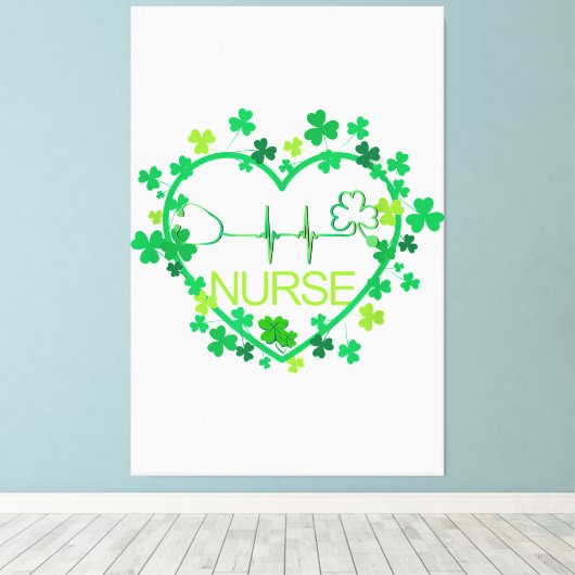 Hebben een Australische Herder Hond Lucky Charm St Canvas Afdruk (Insitu (Houten vloer))