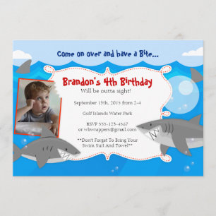 HEBBEN EEN BITE - Shark ThACHT Birthday Invitation Kaart