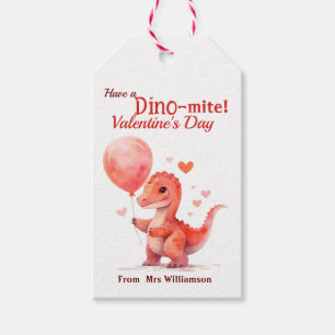 Hebben een Dino-Mite Valentijnsdag Classroom Cadeaulabel