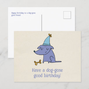 Hebben een Dog Gone Goede Verjaardagshond met Part Briefkaart