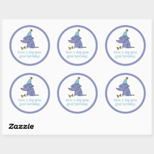 Hebben een Dog Gone Goede Verjaardagshond met Part Ronde Sticker
