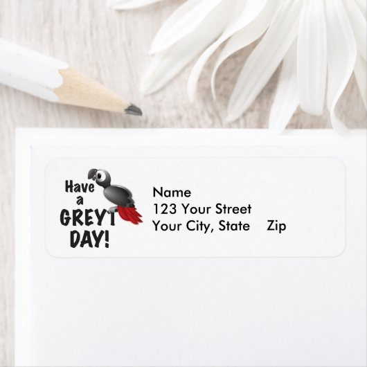 Hebben een geweldige dag - Great African Grey Parr Etiket (Insitu)