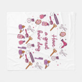 Hebben een geweldige haardag - kapper stylist fleece deken (Voorkant (Horizontaal))