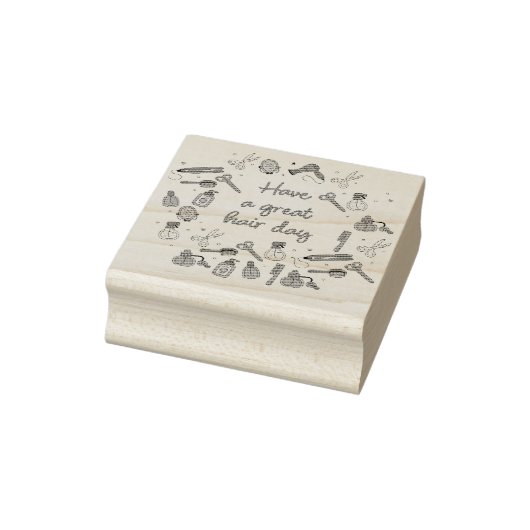 Hebben een geweldige haardag - kapper stylist rubberstempel (Stempel)