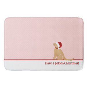Hebben een gouden kerst badmat