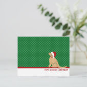 Hebben een gouden kerst groen Briefkaart (Staand voorkant)