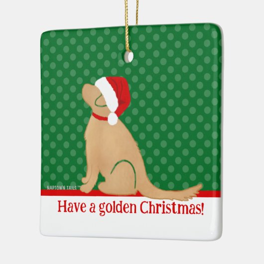 Hebben een gouden kerst groen Ornament (Links)