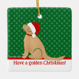 Hebben een gouden kerst groen Ornament
