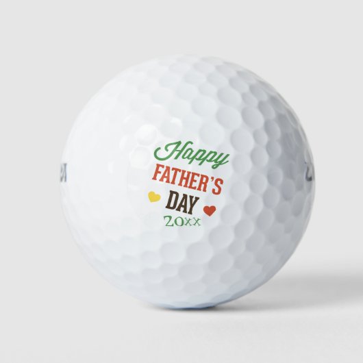 Hebben een Happy Fathers Day Datum toevoegen Golfballen (Voorkant)
