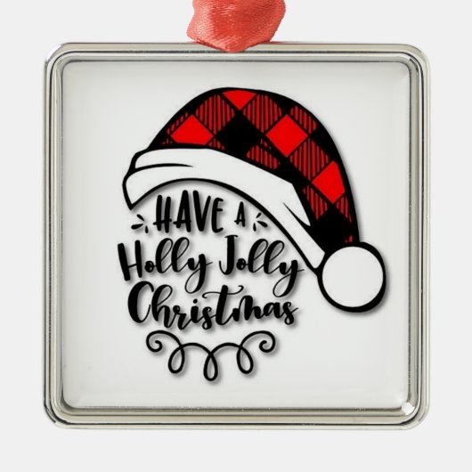 * HEBBEN EEN HOLLY JOLLY CHRISTMAS* CHRISTMAS ORNA METALEN ORNAMENT (Voorkant)