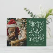 HEBBEN EEN HOLLY JOLLY CHRISTMAS | Foto toevoegen Feestdagenkaart (Staand voorkant)
