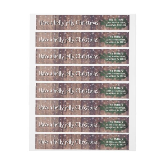 Hebben een Holly Jolly Christmas rustieke houten (Vel)