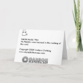 Hebben een Hoppy Christmas w / Pika - Konijn Xmas  Feestdagen Kaart (Achterkant)