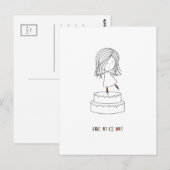 Hebben een ijsdag schattig schaatsen meisje eenvou briefkaart (Voorkant / Achterkant)