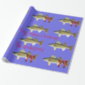 "Hebben een Jolly Walleye Christmas" Walleye Pike Cadeaupapier (Uitgerold)