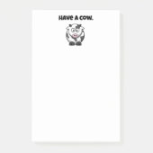 Hebben een Koe, Funny Dairy Koe Cartoon Pun Design Post-it® Notes (Voorkant)