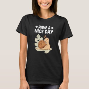 Hebben een leuke dag slakken Tuin vriendelijke sla T-shirt
