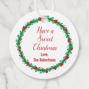 Hebben een lief kerstcadeau Label, vakantie trakta Bedankjes Labels