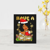 Hebben een melanine kerst Afrikaans Amerikaans kon Kaart (Gele Bloem)