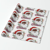 Hebben een melanine kerst zwart sinterklaas cadeaupapier (Uitgerold)