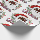 Hebben een melanine kerst zwart sinterklaas cadeaupapier (Hoek)