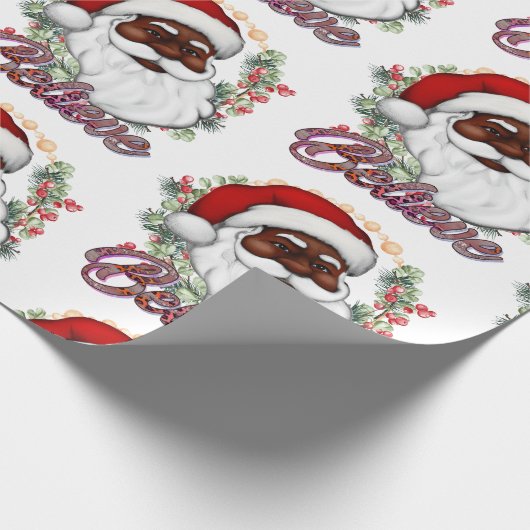 Hebben een melanine kerst zwart sinterklaas cadeaupapier (Hoek)