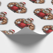 Hebben een melanine kerst zwart sinterklaas cadeaupapier (Hoek)