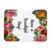 Hebben een mooie dag Bloemen Gift Magnet Magneet (Horizontaal)