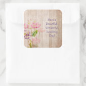 Hebben een mooie dag bloemenrustieke Sticker (Tas)