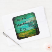 Hebben een mooie dag grillige boom Sticker (Envelop)