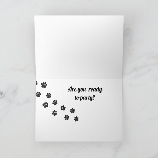 HEBBEN EEN **PAWSOME GROTE DAG** KAART (Binnen)