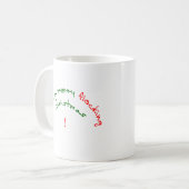 hebben een vrolijk flocking xmas koffiemok (Voorkant links)