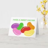 Hebben een zoete Pasen Jelly Beans Custom Kaart (Gele Bloem)
