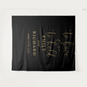 Hebben En Houden Moderne Trouwfoto Achtergrond Wandkleed (Voorkant (horizontaal))