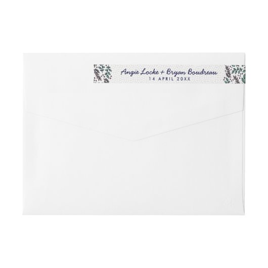 Hebben en houden rustieke bloemen wrap rond labels (Achterkant)