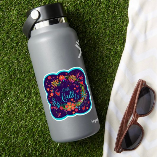 Hebben Faith Floral Trendy Fun Inspirivity Sticker