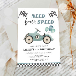Hebben FOUR Speed Race Car 4e verjaardag nodig Kaart