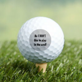 Hebben geen zin om in het zand te spelen Grappig Golfballen