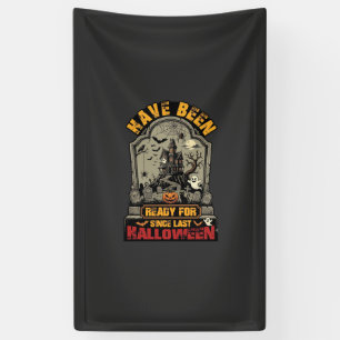 Hebben Halloween Griezelfilmhuis Grafsteen Klaar G Spandoek