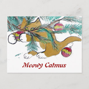 Hebben het bijna, zegt het Kat van de Gember Feestdagenkaart