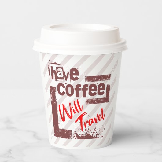 Hebben koffie zal reizen cup voor gratis sterke dr papieren bekers (Voorkant)