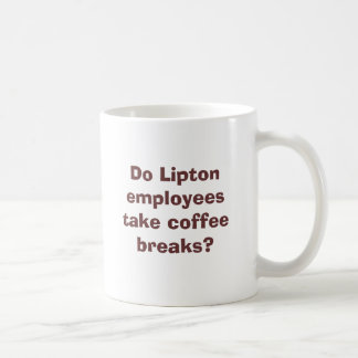 Hebben Lipton-werknemers koffiepauzes genomen? Koffiemok