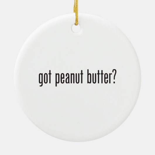 hebben pindakaas keramisch ornament (Achterkant)