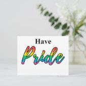 Hebben Pride Quote met Bold Rainbow Text LGBT Briefkaart (Staand voorkant)